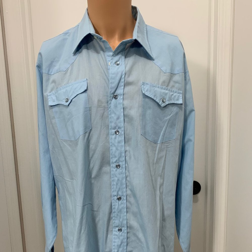 Vintage Roebucks Western Snap Shirt XL  17-17 1/2